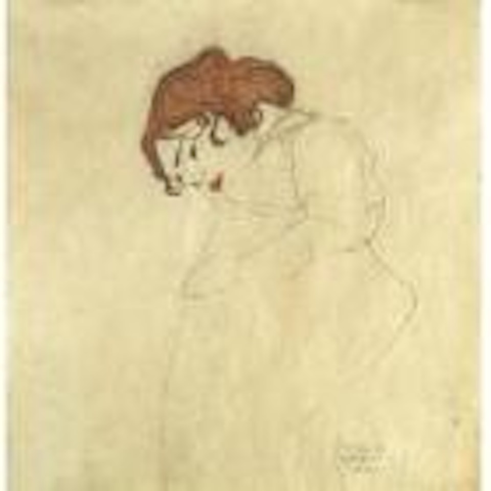 Schlafendes Mädchen (Sleeping girl) by Egon Schiele