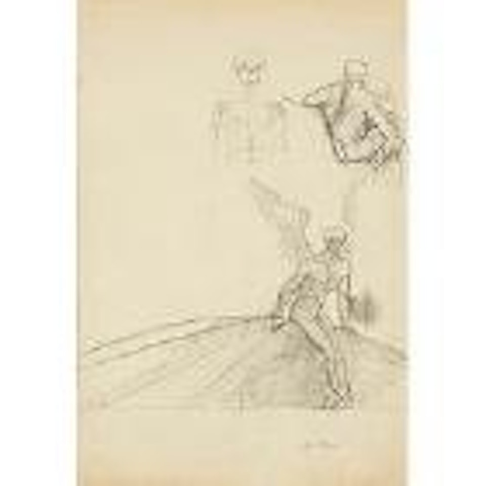 Le mort et l'ange dechu by Odilon Redon