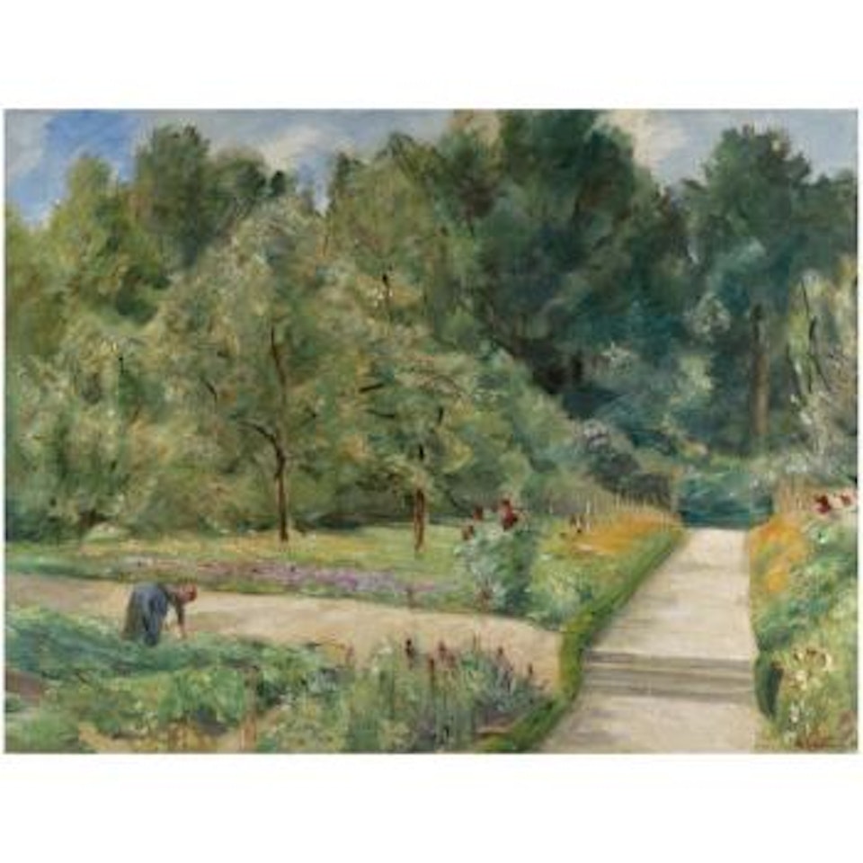 Der Nutzgarten in Wannsee nach Westen (The garden in Wannsee to the west) by Max Liebermann