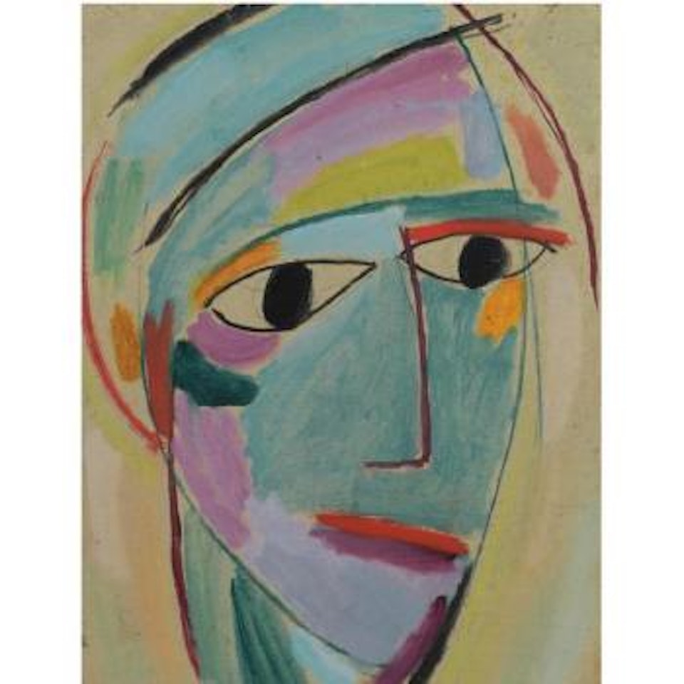 Mystischer Kopf: Dreiviertelprofil (Mystical head: three-quarter profile) by Alexej von Jawlensky