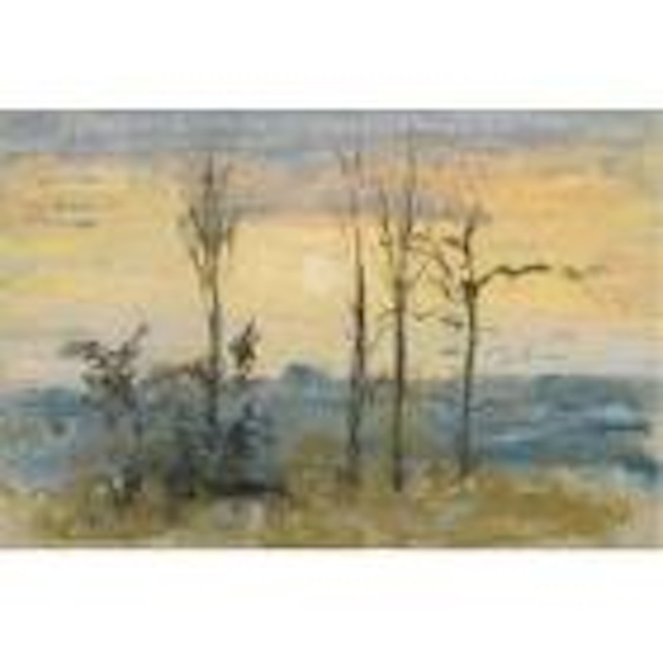 Coucher du soleil by Camille Pissarro