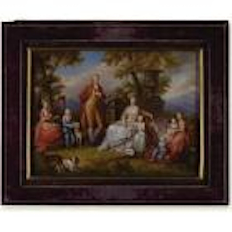 King Ferdinand IV and his family by Continental School by Angelica Kauffmann