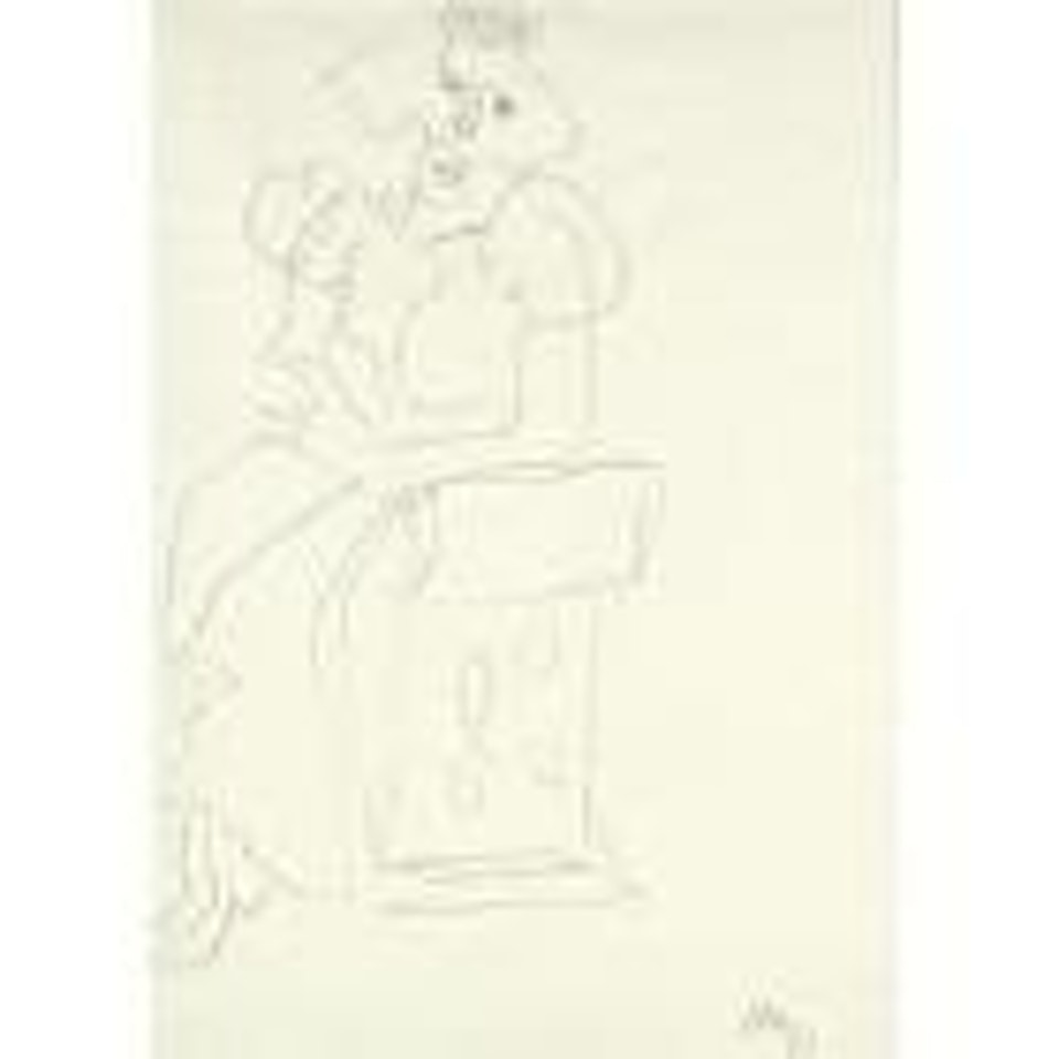 Femme à la violette assise sur un siège Africain by Henri Matisse