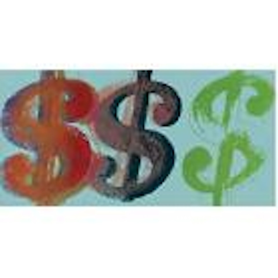 Triple dollar sign by Andy Warhol