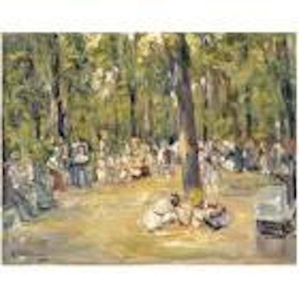 Kinderspielplatz im Berliner Tiergarten (Children playground in Tiergarten in Berlin) by Max Liebermann