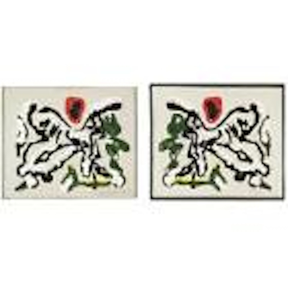 Ma bete noire et ma boite noire - a pair of natural paintings by Man Ray