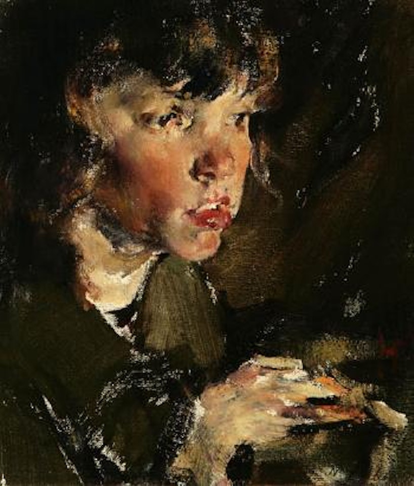 Boy, portrait of a young boy in three-quarter profile by Nicolai Fechin