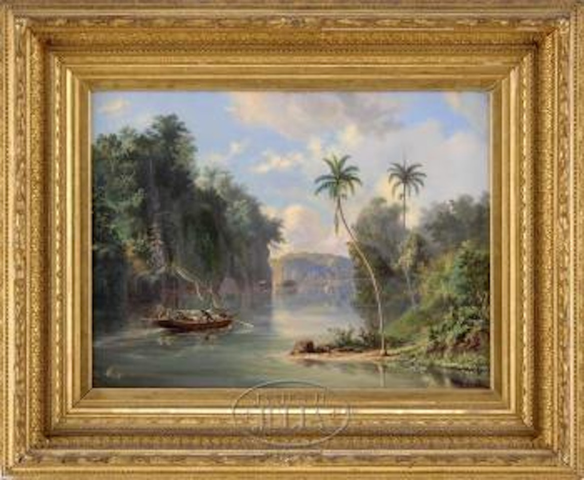 Malanges River landscape by Augusto Chartrand
