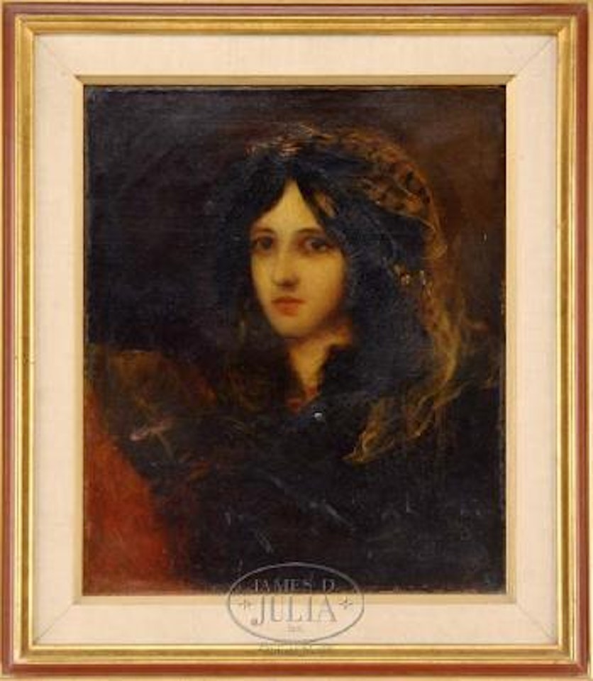 Portrait of a young woman by John Frederick Kensett
