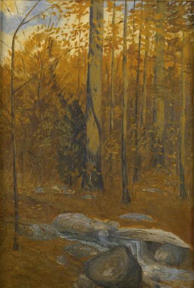 Autumn forest scene by Walter Emerson Baum