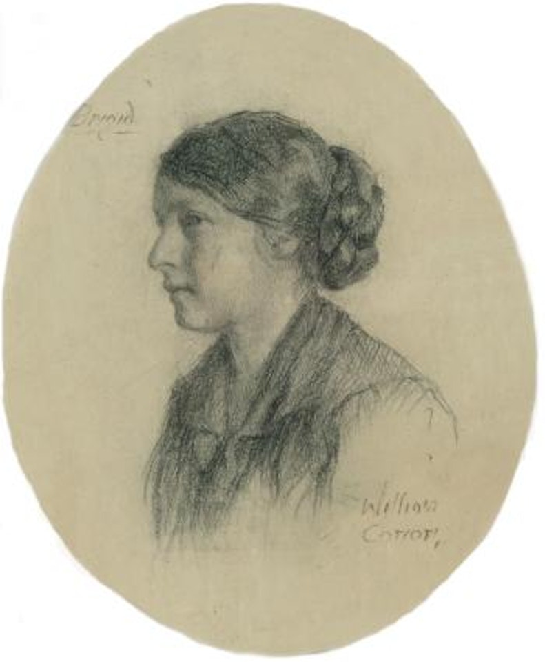 Portrait of a young woman, profile to the left by William Conor