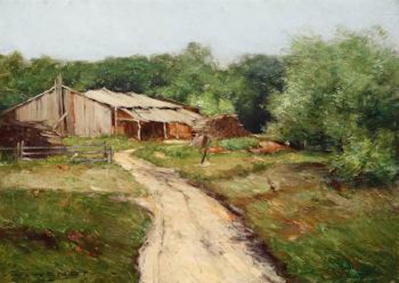 Ranch structure and road, Chicago, IL by William Wendt