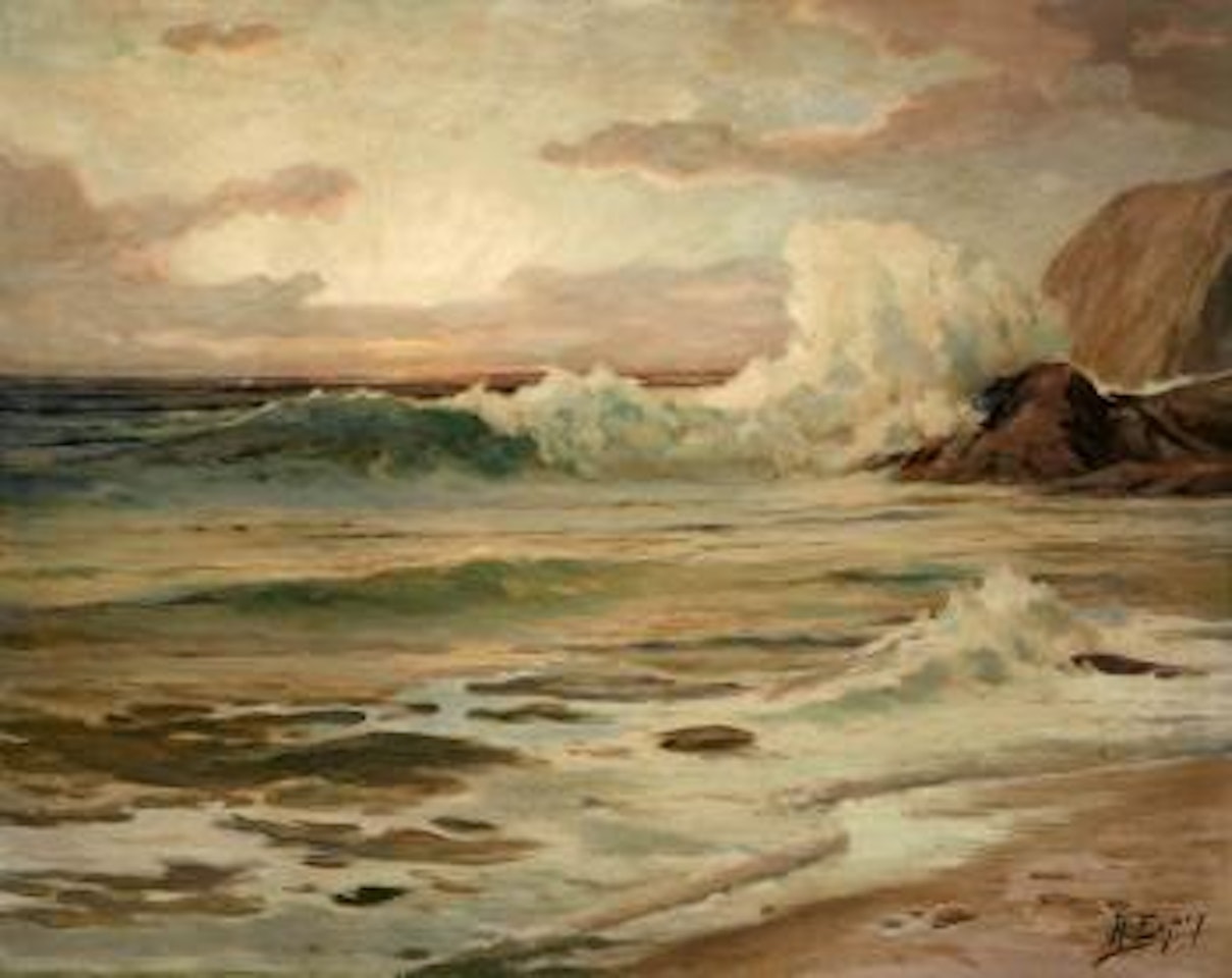 Crashing waves on rocks by Angel Espoy