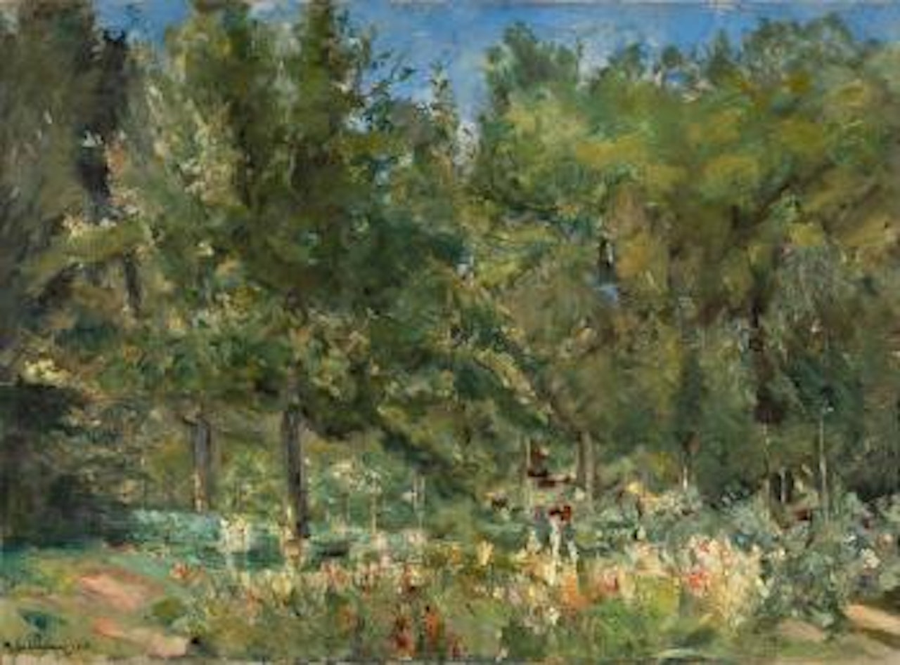 Der Nutzgarten in Wannsee nach Westen by Max Liebermann