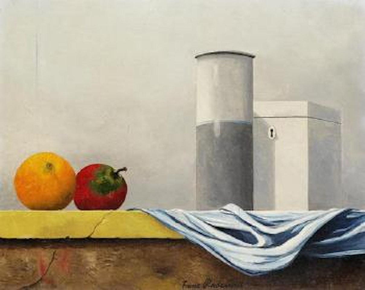 Stilleben mit Konservendose und Äpfeln / Lied an die Konservendose by Franz Radziwill