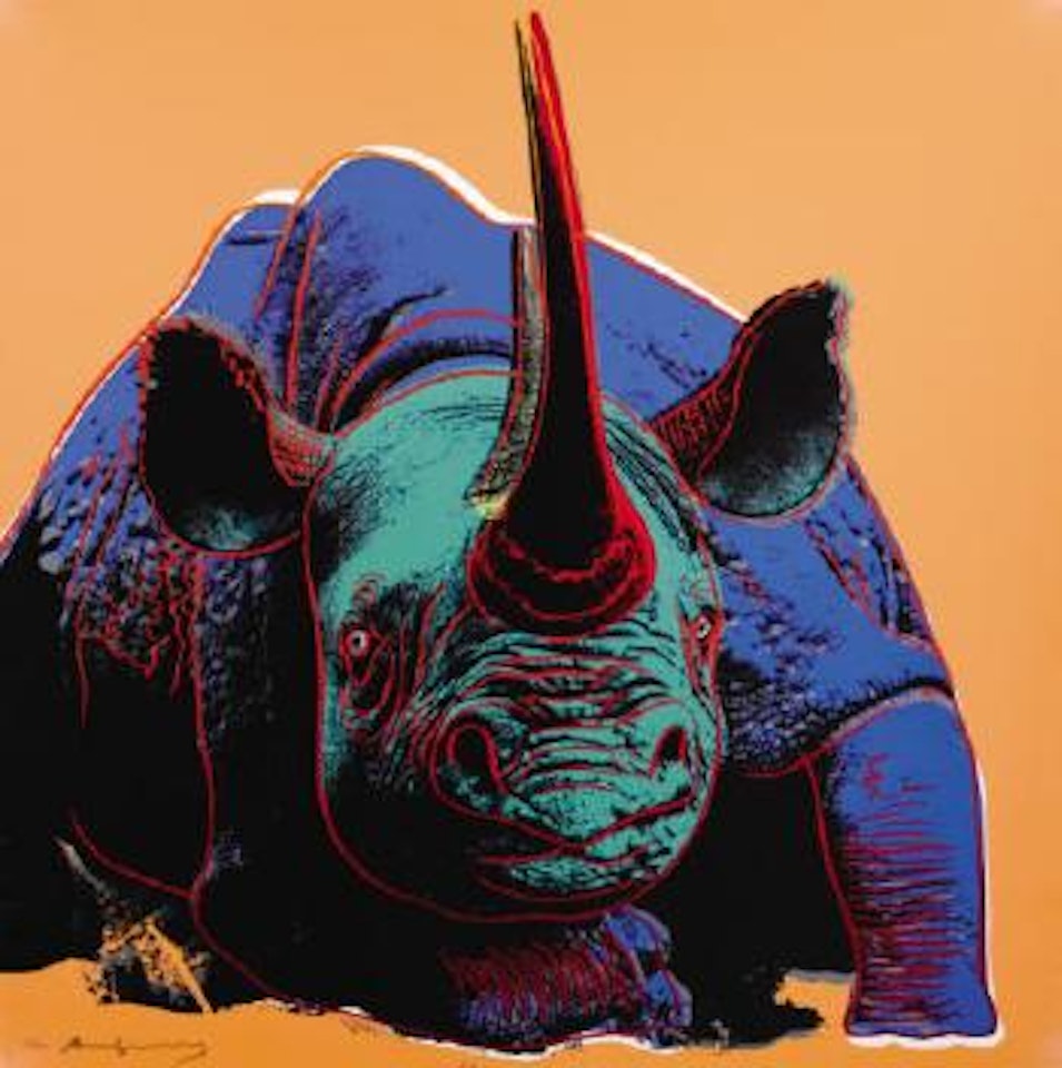 Black Rhinoceros by Andy Warhol