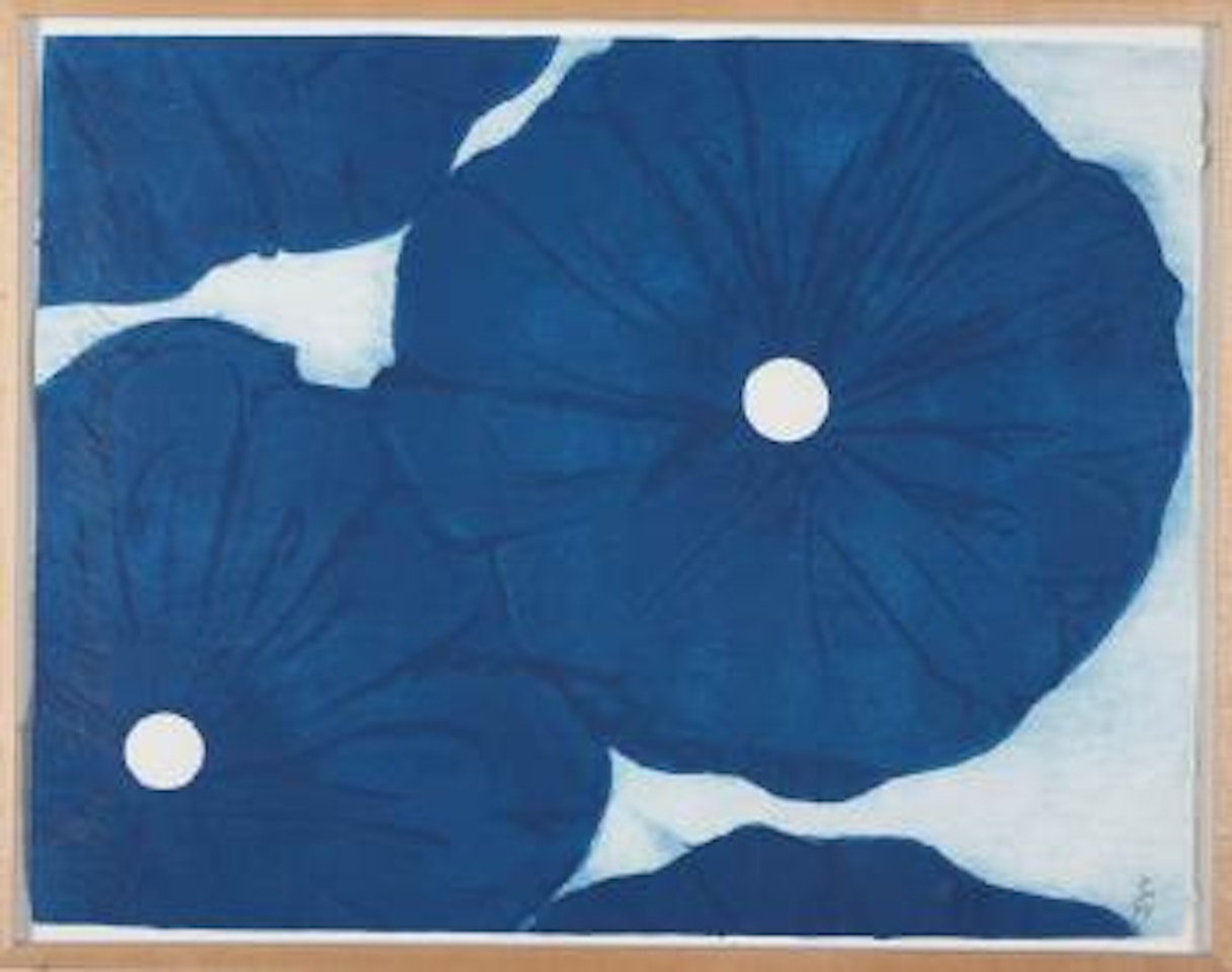 Four blue flowers May 19 1999 by Donald Sultan