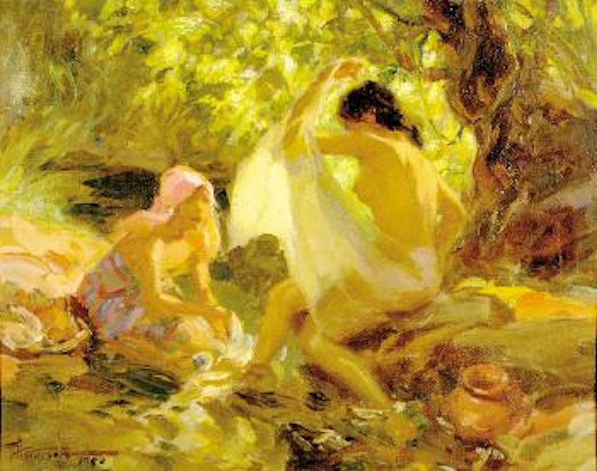 Bathing beauties by Fernando Amorsolo
