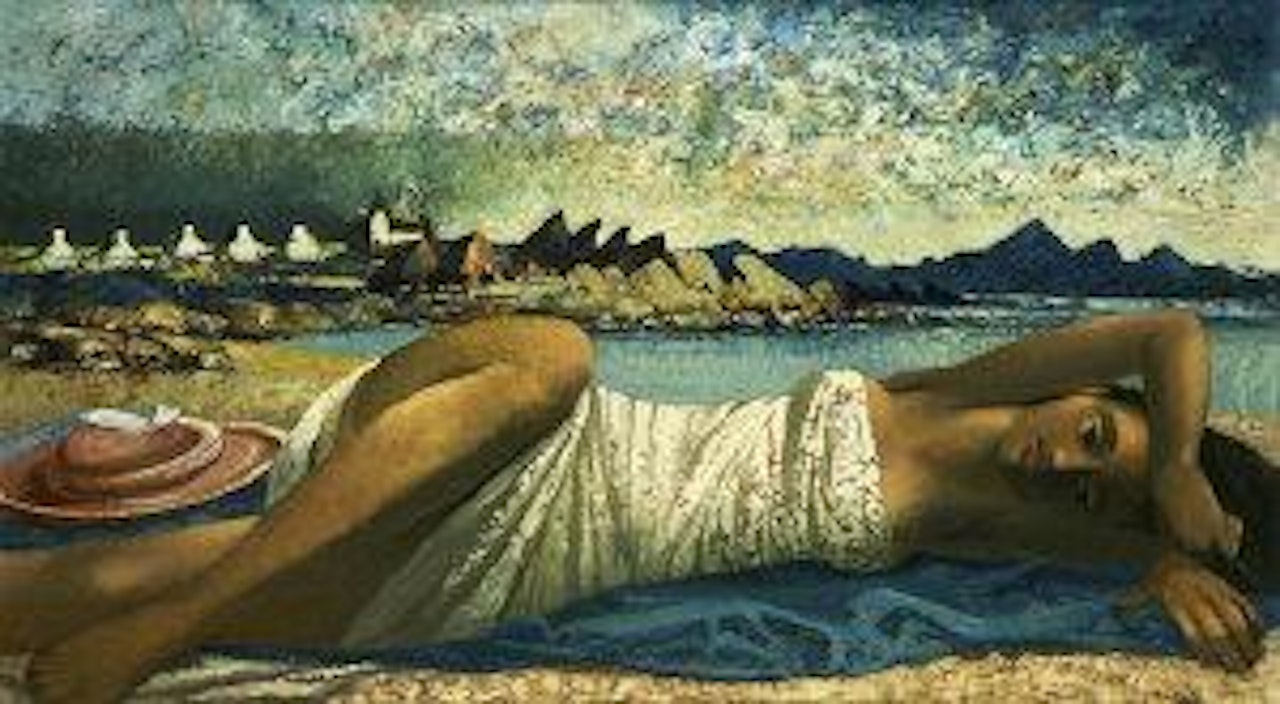 Figure on the beach, Tyrella by Daniel O'Neill