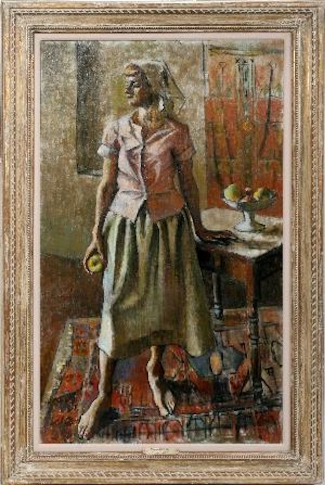 Woman With Fruit by Robert Brackman