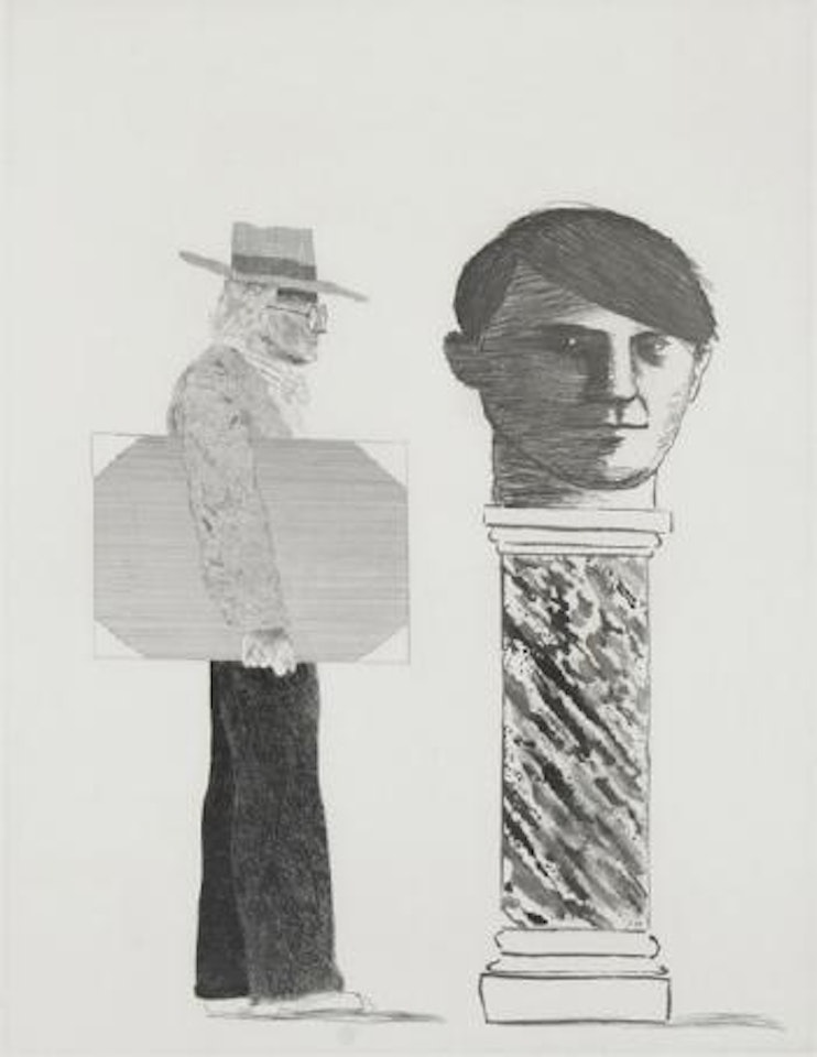 The Student: Homage to Picasso by David Hockney