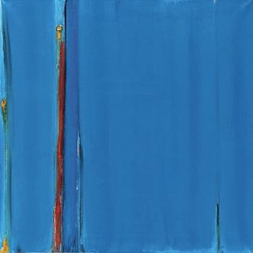 Rojen, bleu carre barre rouge by Olivier Debre