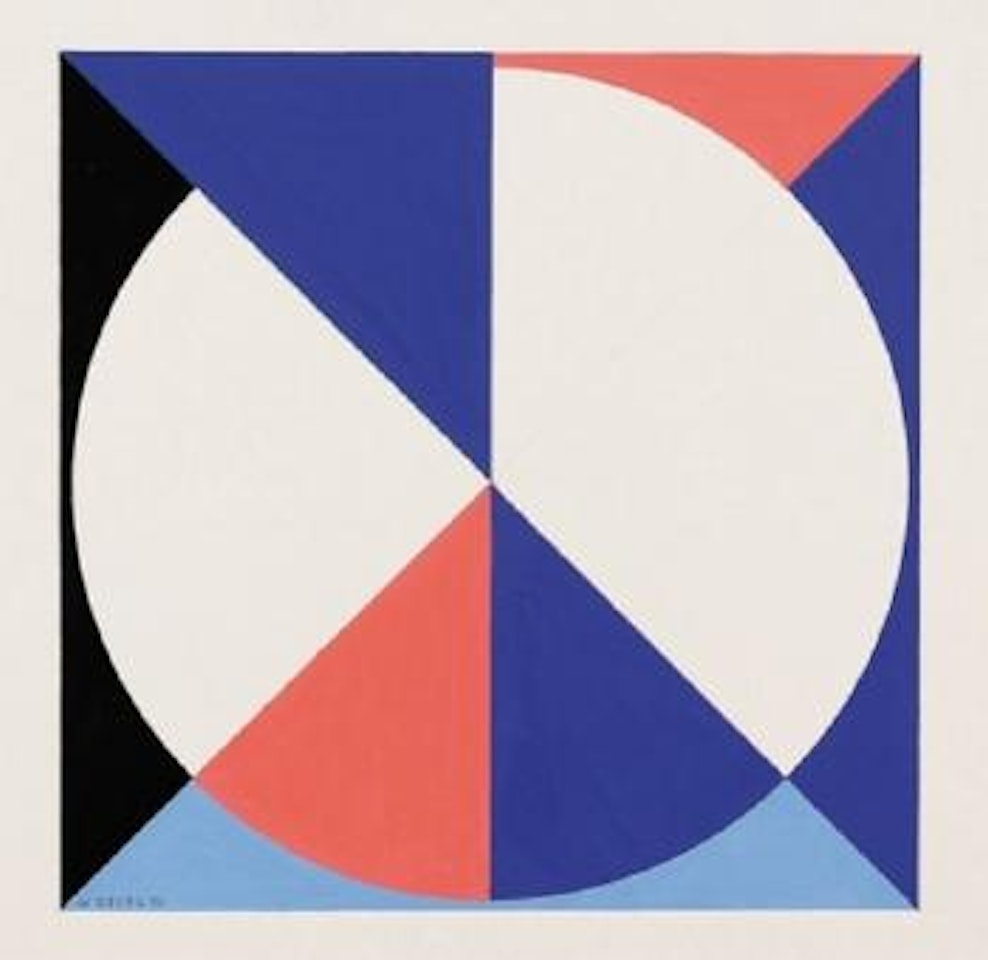 Diagonal-geteilt (Serie Scheibe im Quadrat) by Walter Dexel