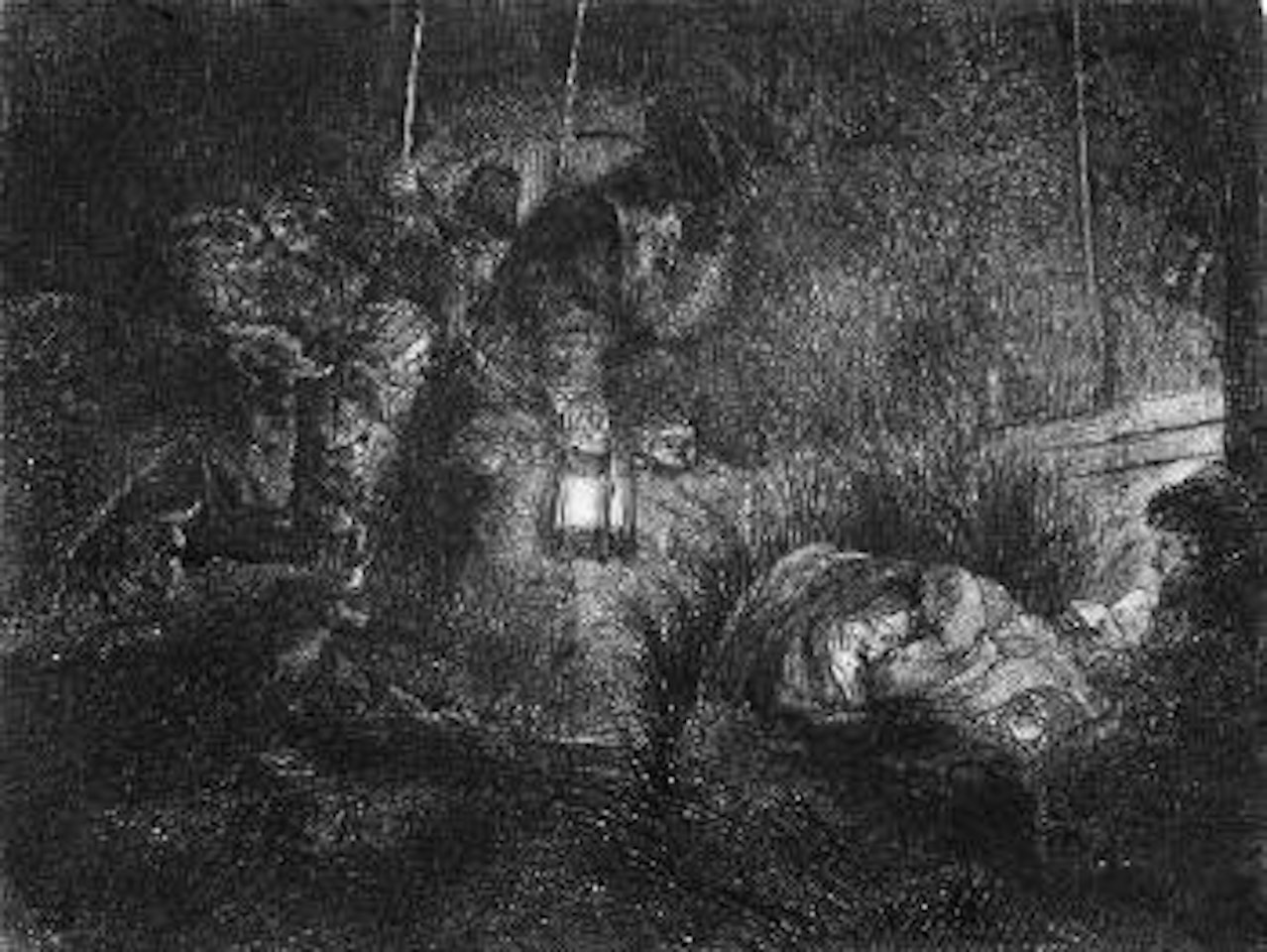 Die Anbetung der Hirten, bei Laternenschein by Attributed to Rembrandt Harmensz van Rijn