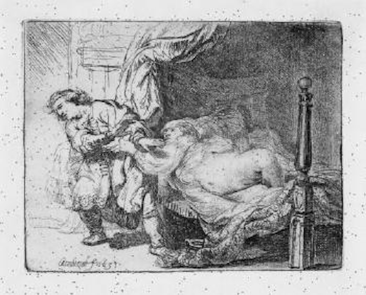 Joseph und Potiphars Weib by Attributed to Rembrandt Harmensz van Rijn