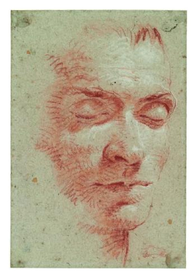 Männlicher kopf, mit geschlossenen augen by Giovanni Battista Tiepolo