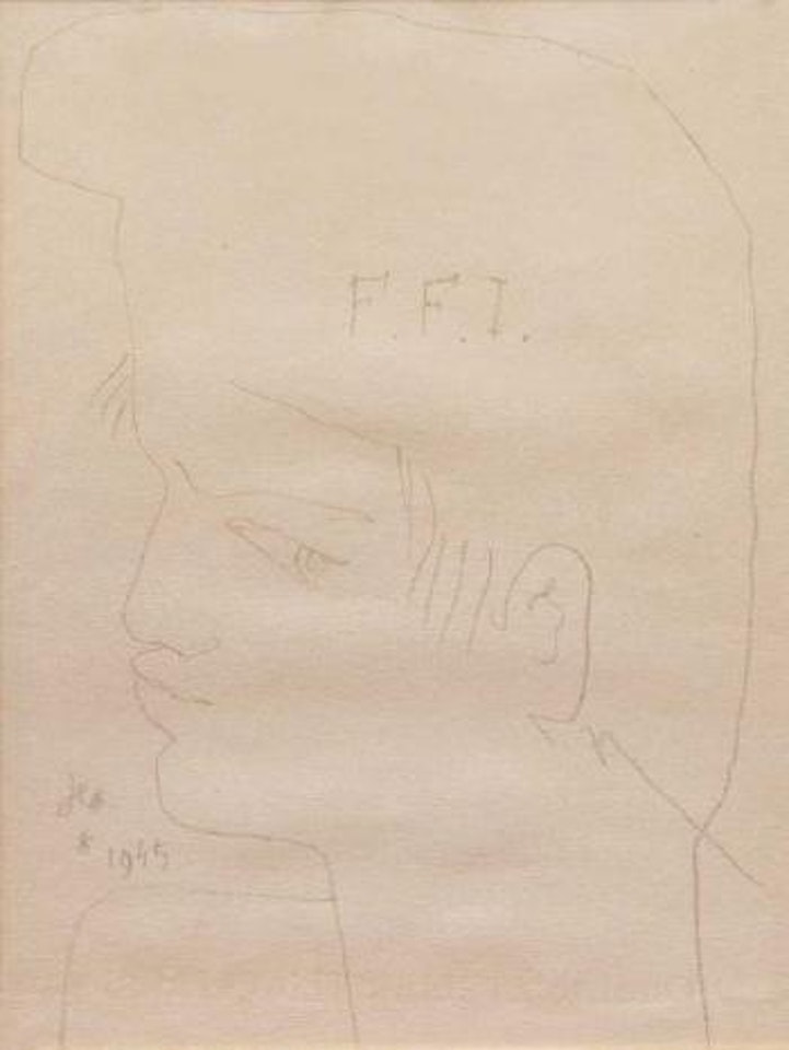 Portrait by Jean Cocteau