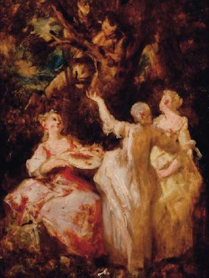 La cueillette des cerises by Adolphe Monticelli