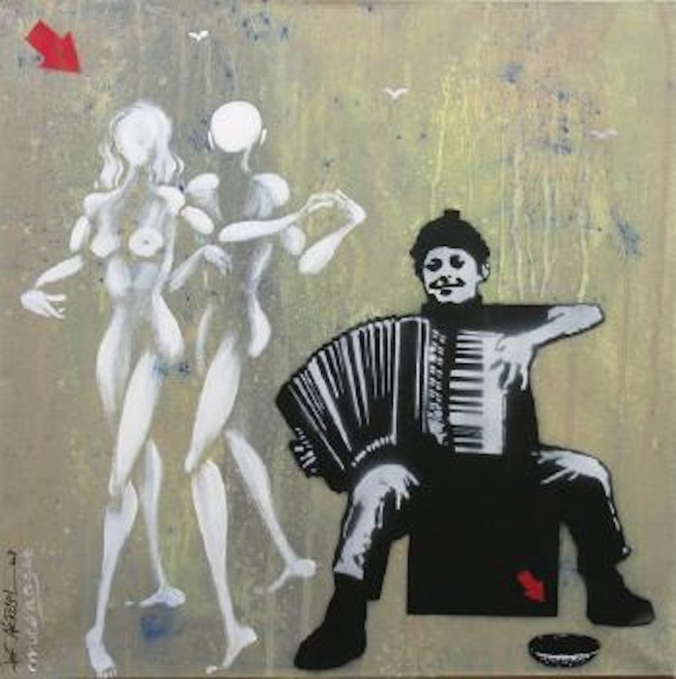 L'accordéoniste by Jef Aerosol by Jérôme Mesnager
