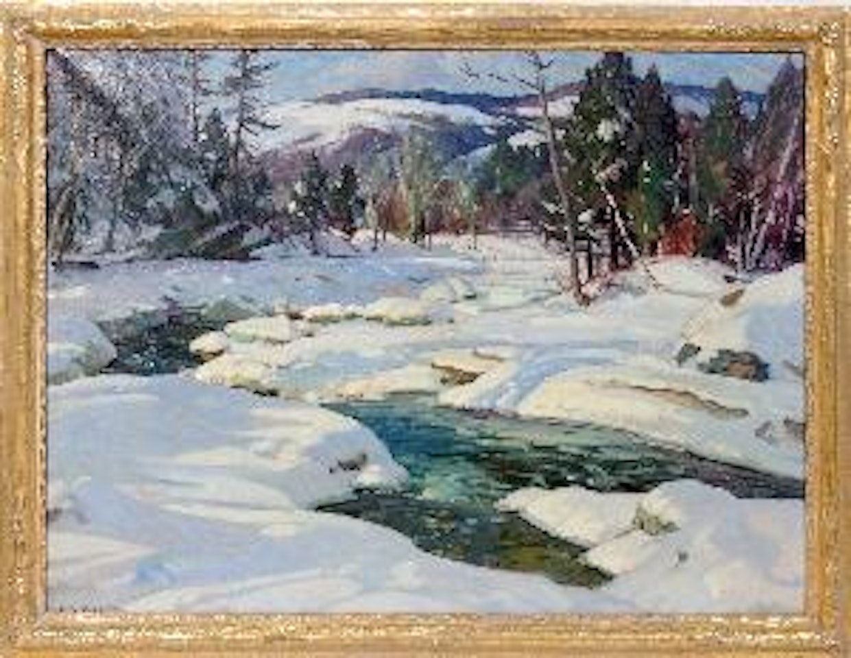 A river bend in winter by Aldro Thompson Hibbard