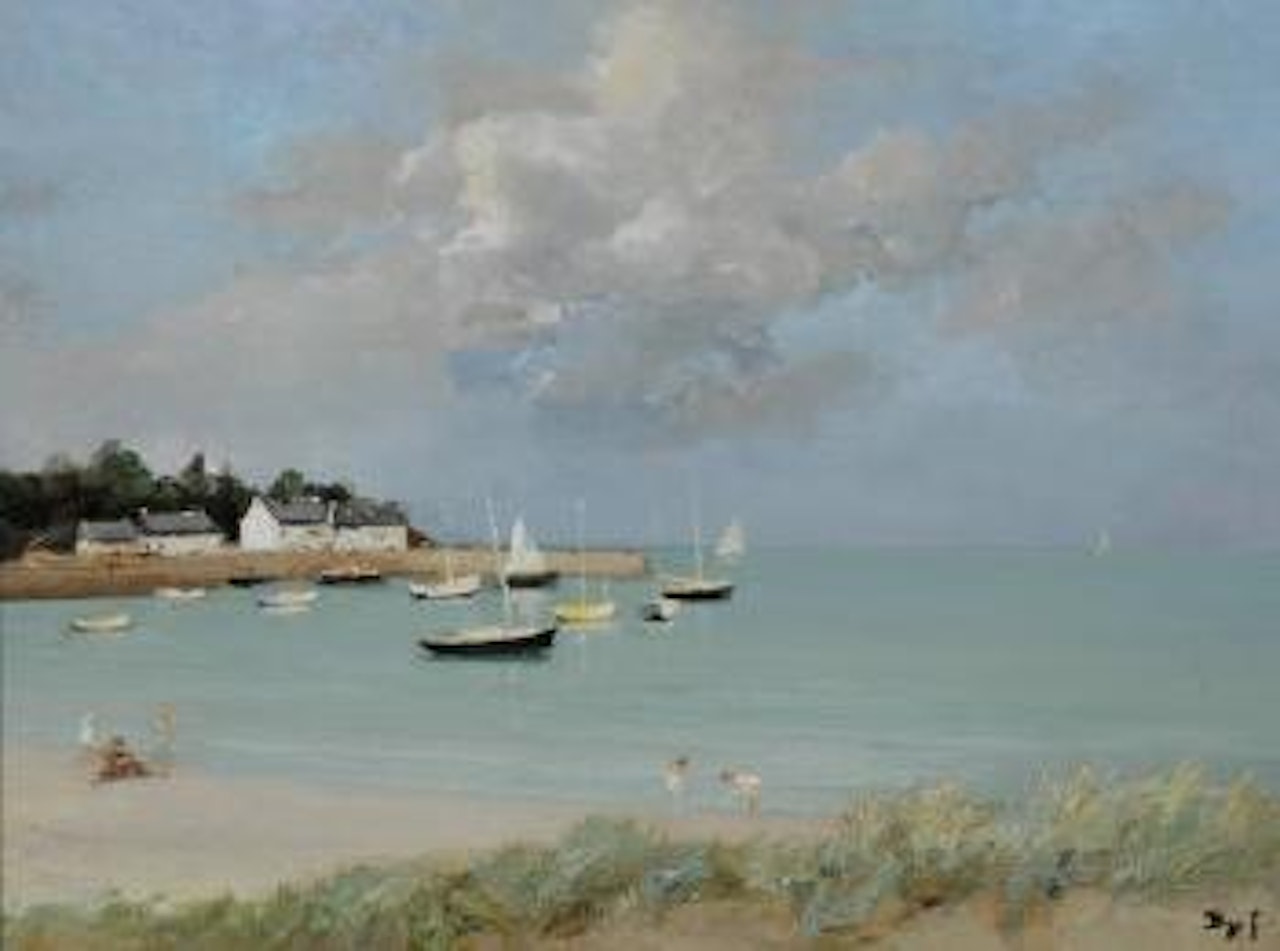 Plage de Port Navalo, Bretagne by Marcel Dyf