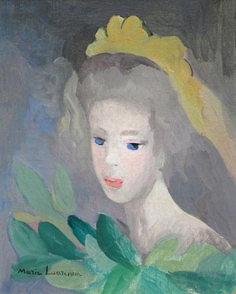 Jeune femme à la mantille jaune by Marie Laurencin