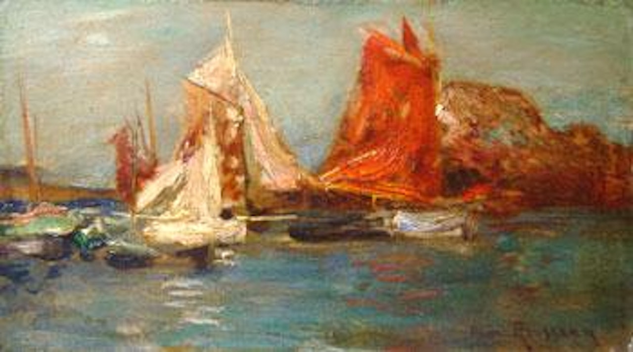 La voile rouge by Henri Émilien Rousseau