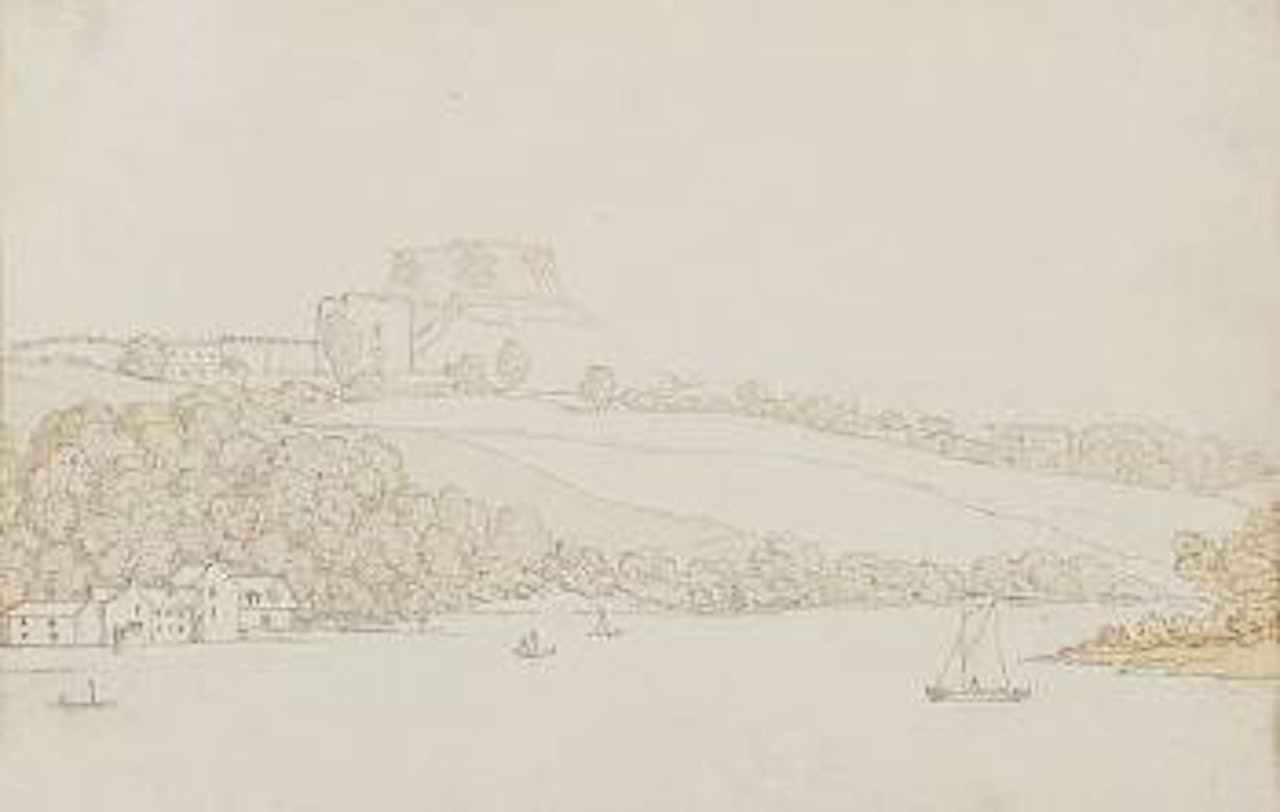 Totnes Castle, Devon by Thomas Rowlandson
