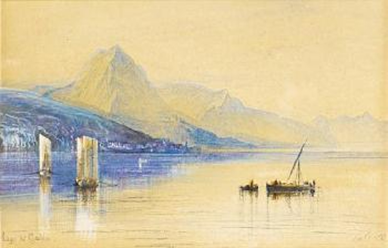 Lago di Garda, Italy by Edward Lear
