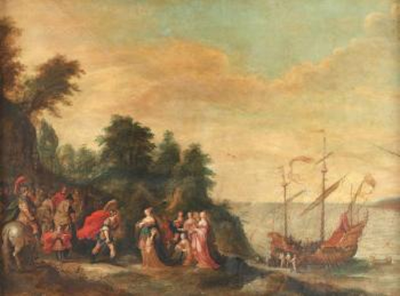 La rencontre d'Antoine et Cléopâtre by Frans Francken II