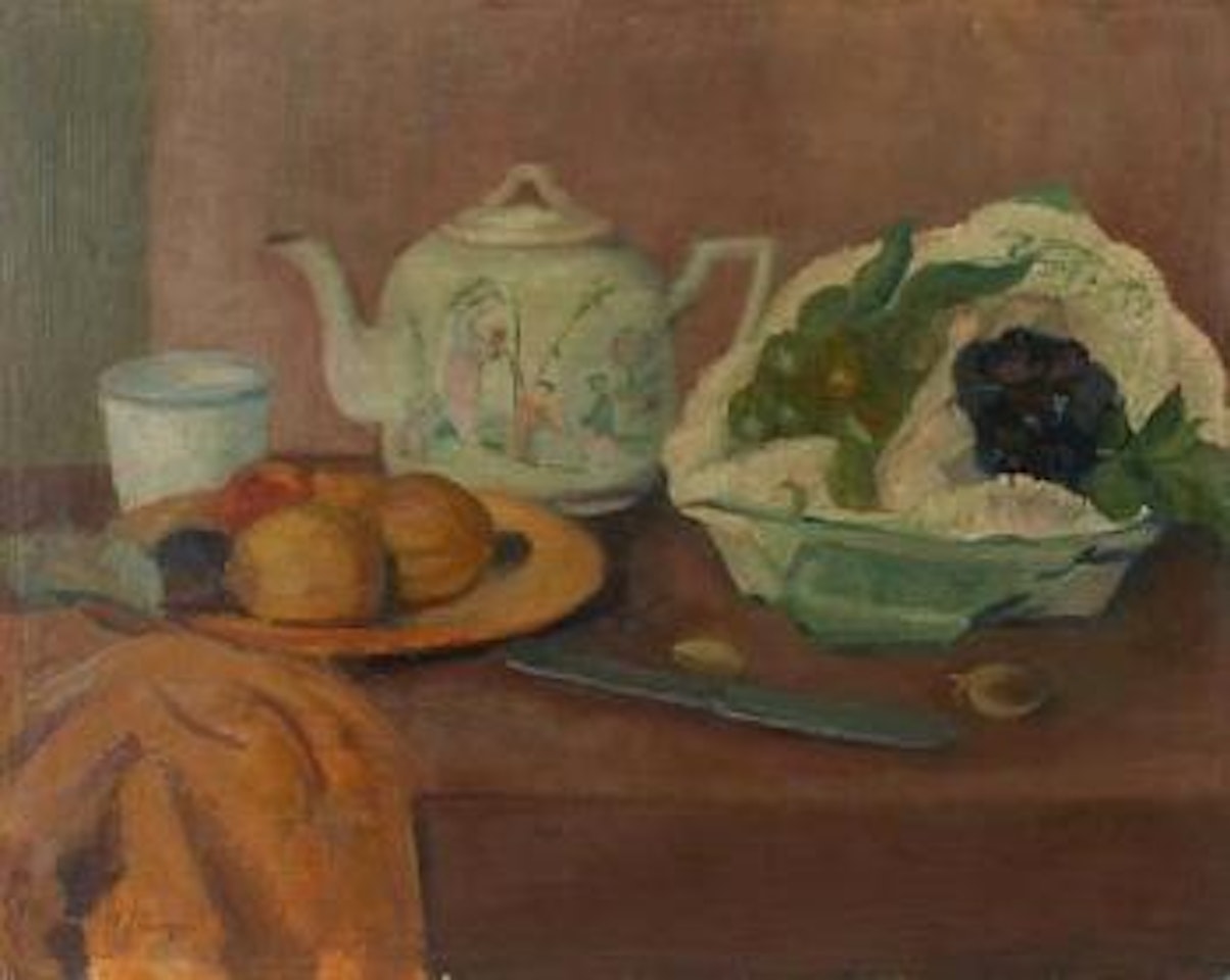 Nature morte à le théière et aux fruits by Henri Lebasque