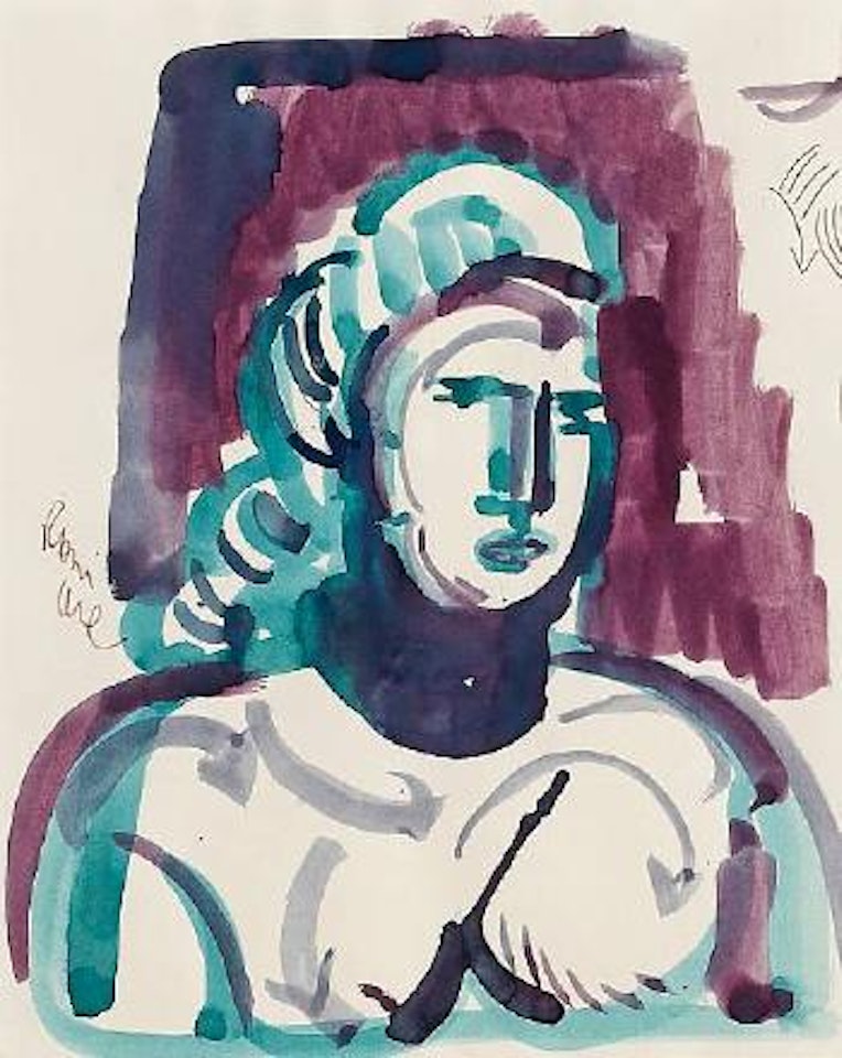 Untitled (Head of a Woman) by Romare Bearden