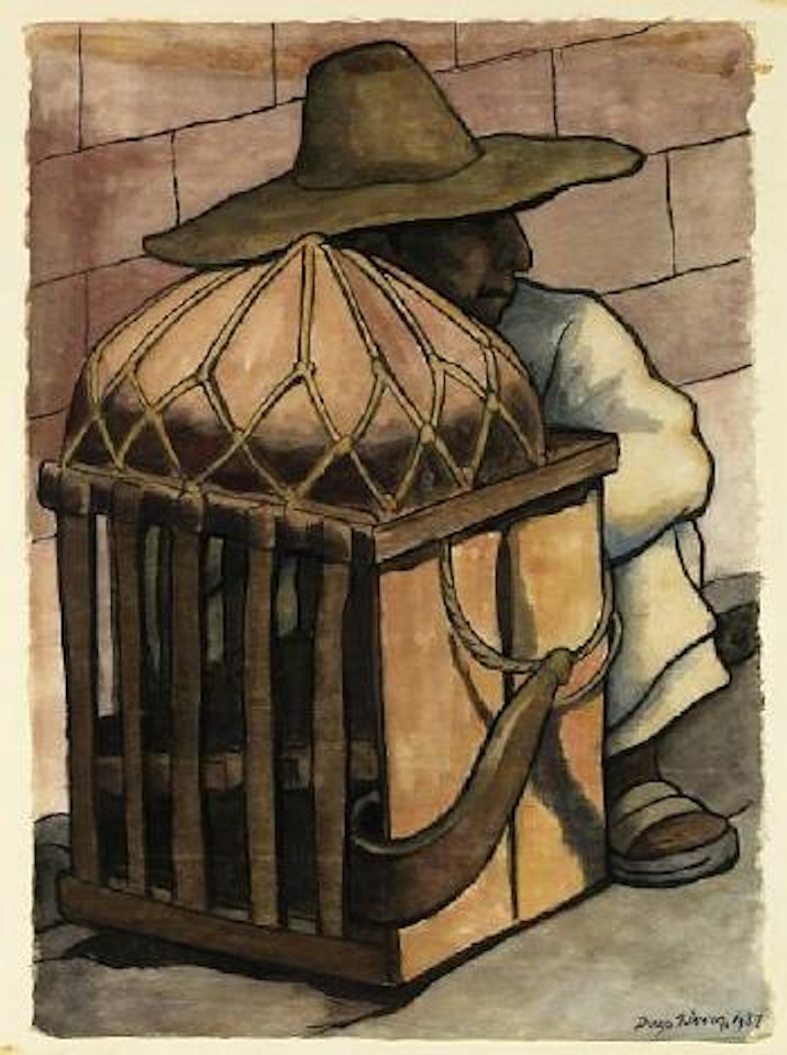 Cargador descansando by Diego Rivera