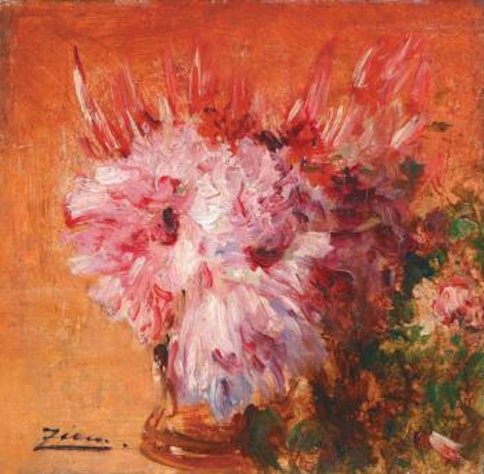 Bouquet de chrysanthèmes by Félix Ziem