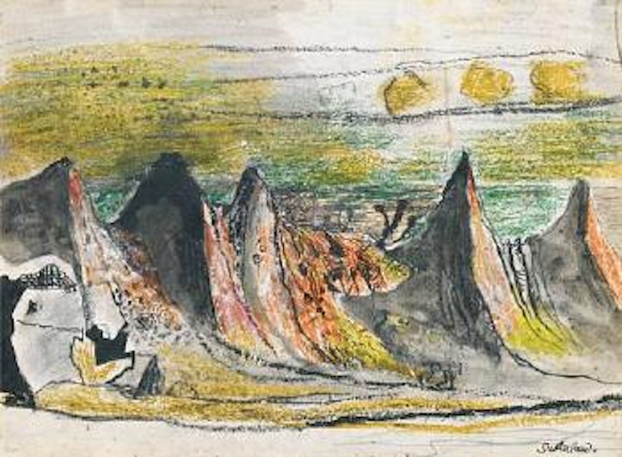 Landscape with hills by Graham Sutherland