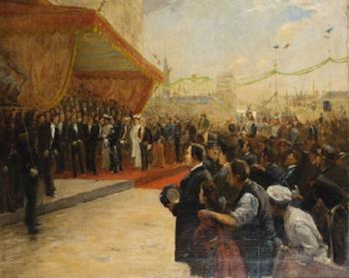 Reception à l'hôtel de ville de Paris by Georges Antoine Rochegrosse