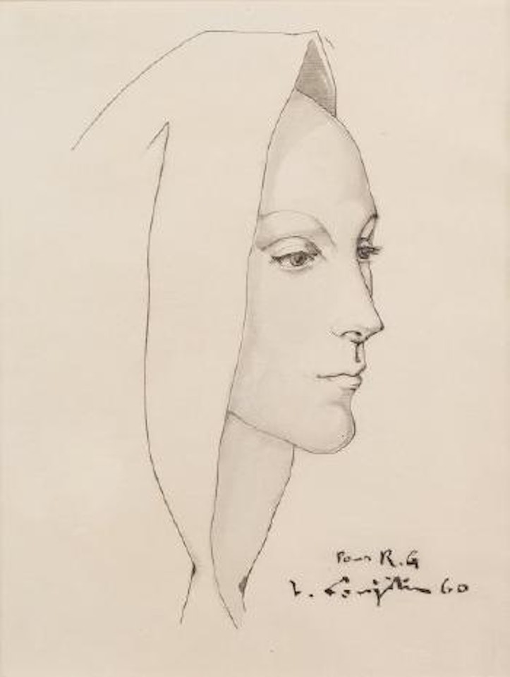 Jeune femme de profil by Leonard Tsuguharu Foujita