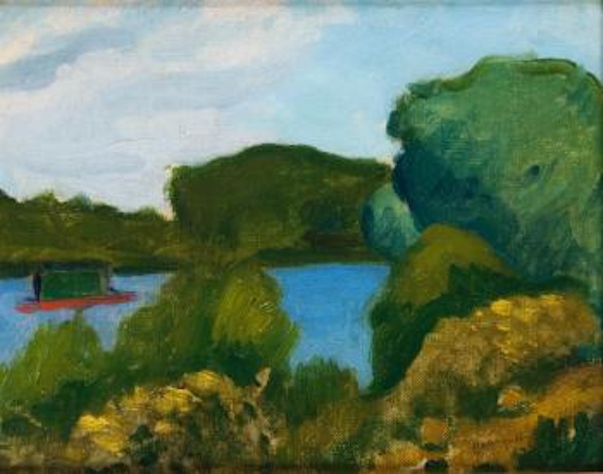 Petit chaland sur le fleuve by Albert Marquet