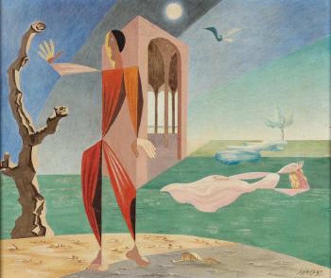 Les deux arbres by Leopold Survage
