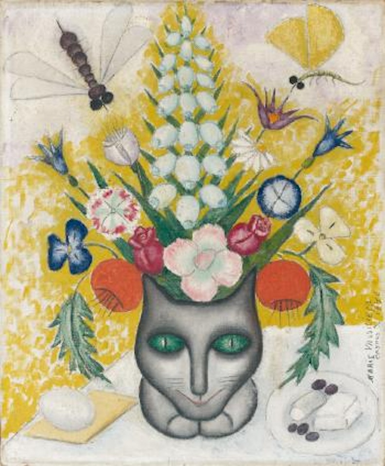 Bouquet de fleurs au chat by Marie Vassilieff